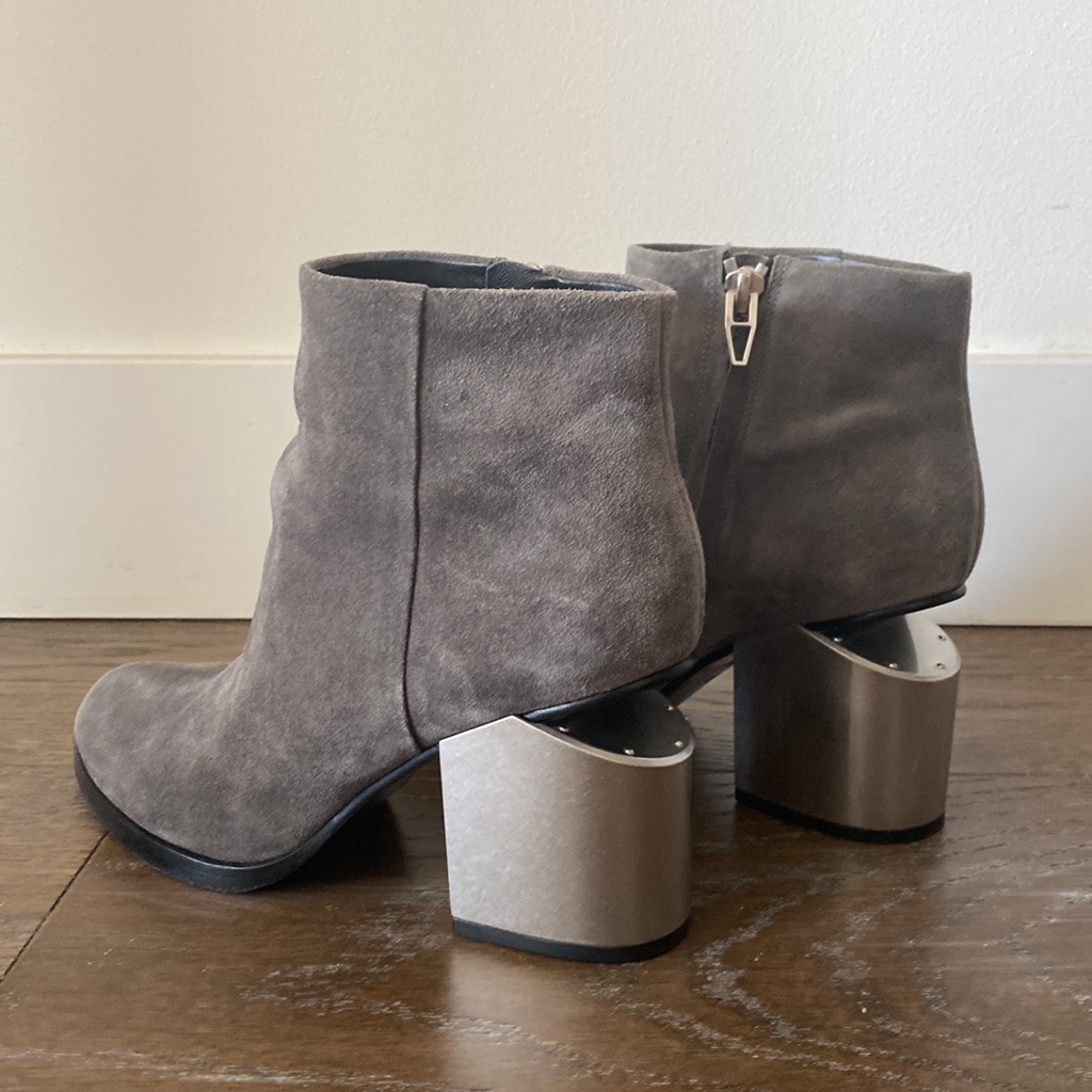 Alexander Wang Gabi Suede Ankle Boots Size 36